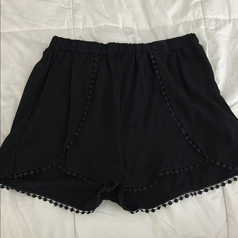 Epic Threads High Waist Black Shorts with Bohemian Flair